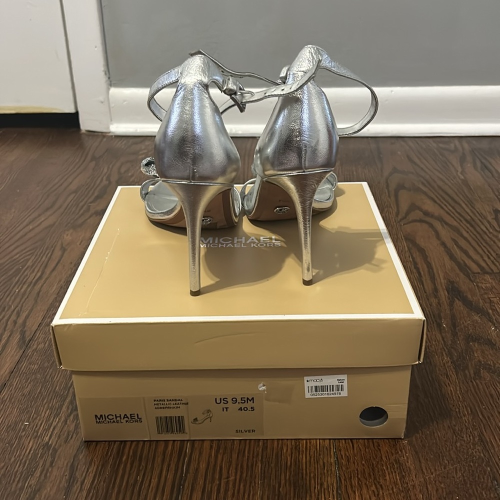 Michael Kors, silver Summer heels - Picture 2 of 3